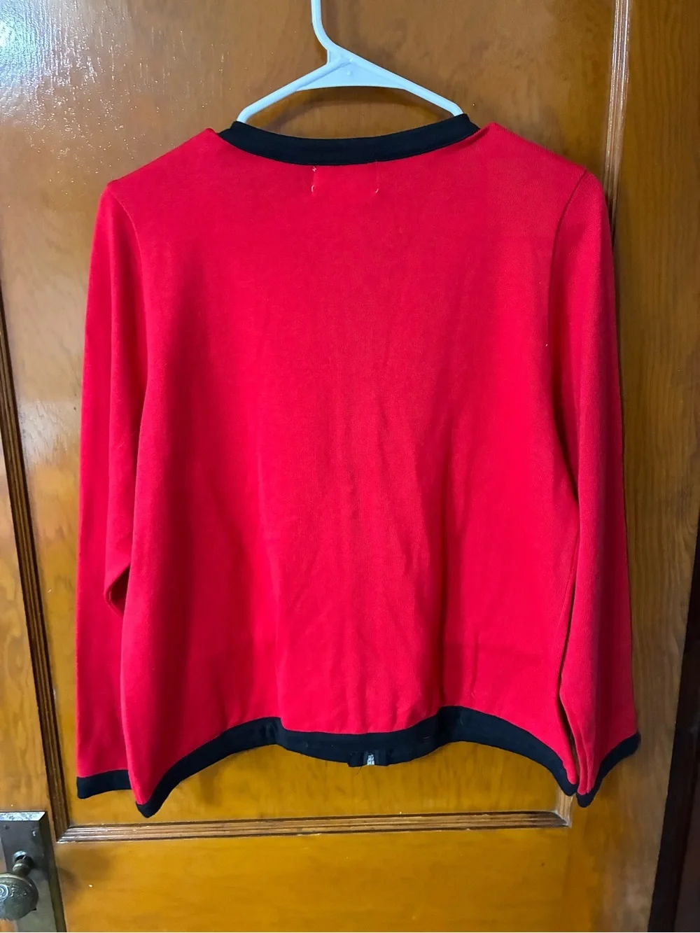 🔥NWT - C.D. Petites Red Embellished Zip Cardigan - Picture 7 of 7